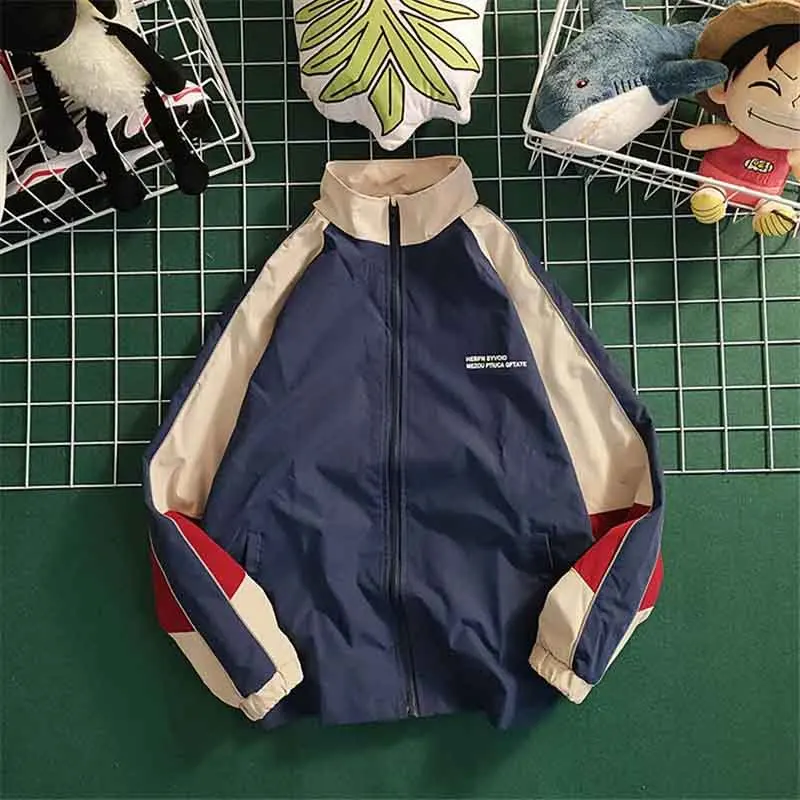 Y2K Retro Splicing Women's Bomber Jacket - Autumn Streetwear Coat