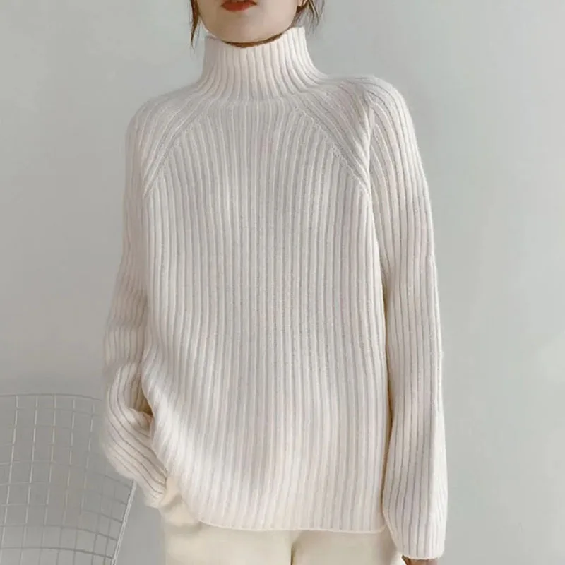 Y2K Retro Turtleneck Knit Sweater - Fall Winter Harajuku Style Jumper