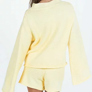 Y2K Rib Knit Shorts Set: Loose Fit Sweater & High Waisted Shorts