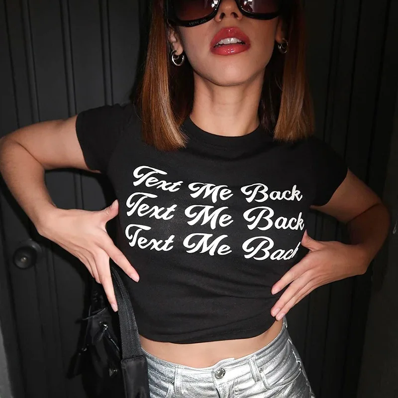 Y2K Sexy Hotel Aesthetic EMO Dress - High Street Yuansu Rock Letters Dark Hip Hop Punk Shirt Casual