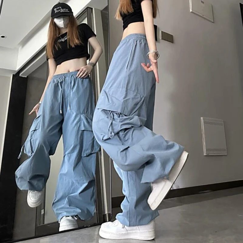 Y2K Streetwear Cargo Pants - Harajuku Style with Big Pockets