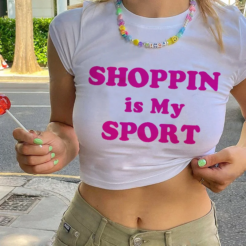 Y2K Streetwear Fashion: Harajuku Gothic Punk Summer Tops - Baby Tees Crop Tops