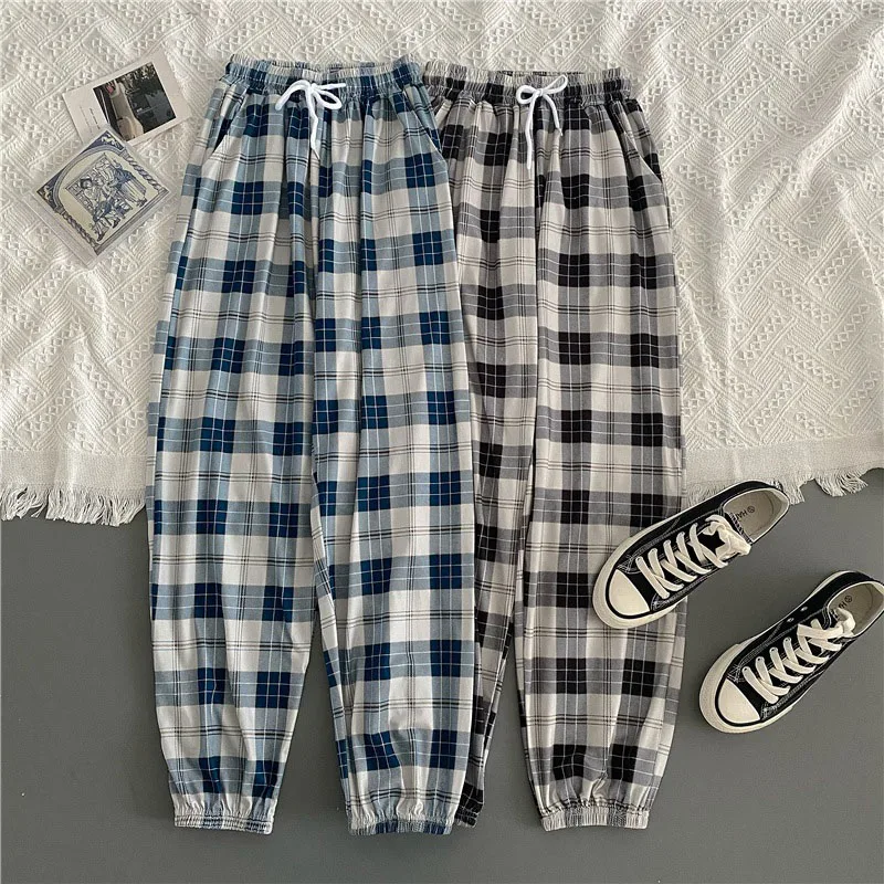 Y2K Striped Drawstring Sweatpants - Casual Women's Korean Fashion Trousers