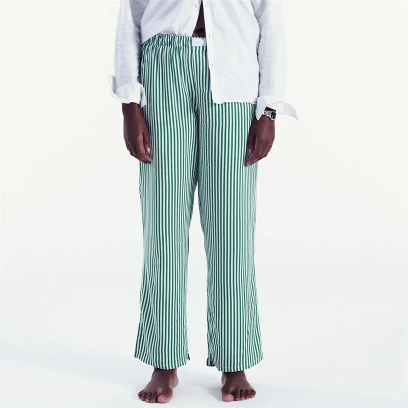 Y2K Striped Low Waist Lounge Pants - Aesthetic Casual Streetwear