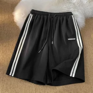 Y2K Striped Shorts - Women's Summer Streetwear Wide Leg Shorts