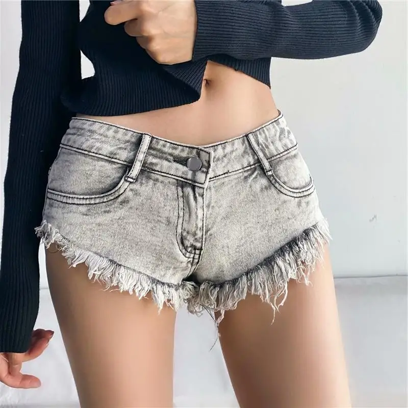 Y2K Summer 2024 Denim Sheath Shorts - Women's Hot Retro Style