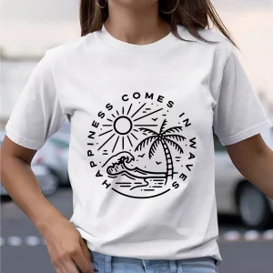 Y2K Summer Beach Coconut Tree Graphic T-Shirt