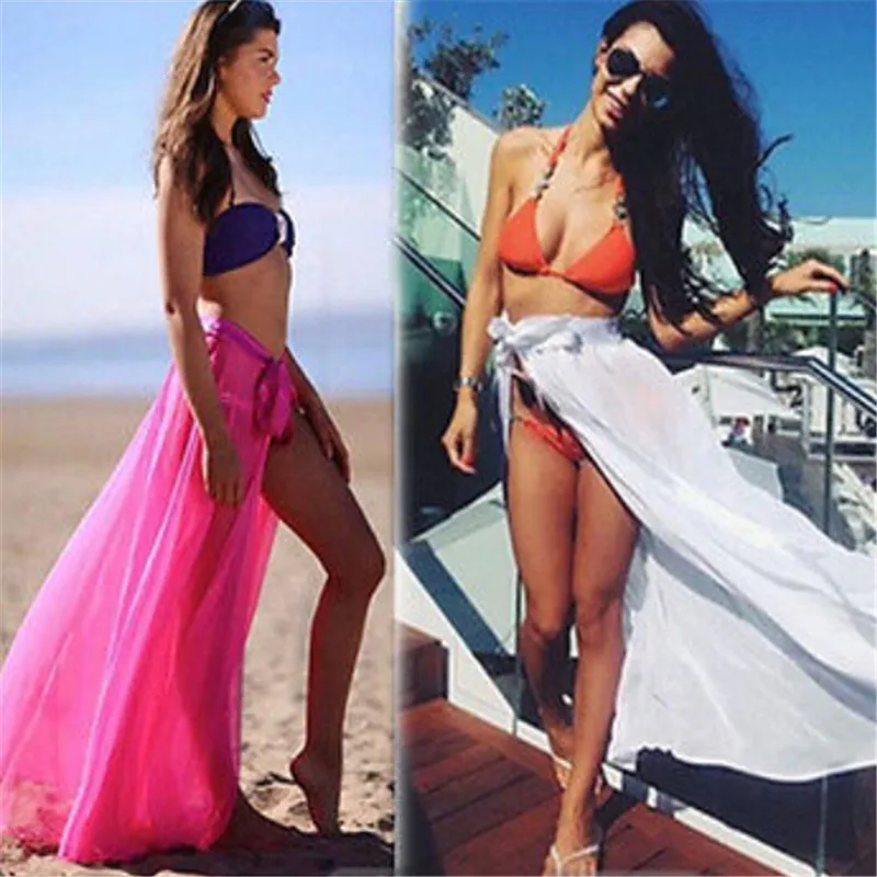 Y2K Summer Beach Cover Up - Sexy Bikini Sarong Skirt for Women