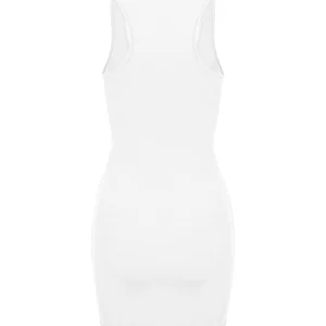 Y2K Summer Bodycon Tank Mini Dress with Cross Applique