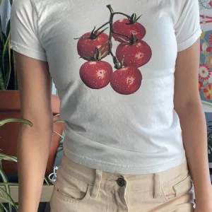 Y2K Summer Corset T-Shirt: Sexy Tight Fit Tomato Top