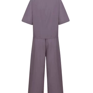 Y2K Summer Cotton Linen Suit: Shirt & Loose Pants Set - Casual & Elegant Women's 2-Piece