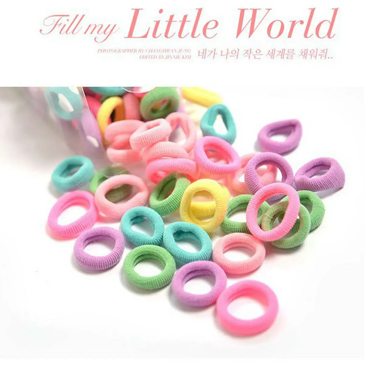 Y2K Summer Fashion Hair Ties Set - 50PCS Elastic Hair Bands for Girls