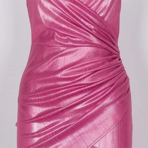 Y2K Summer Halter Neck Glossy Wrap Mini Dress