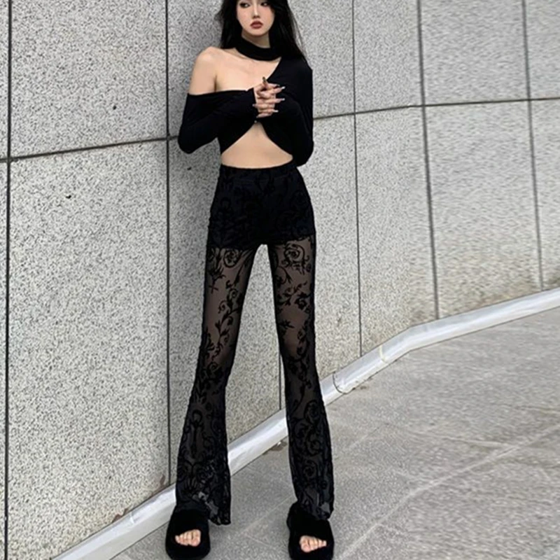 Y2K Summer Lace Pants - Ladylike Transparent Trousers - 2024 Arrivals