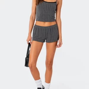 Y2K Summer Lounge Set: Lace Trim Crop Tank Top & Shorts - Women's Casual 2-Piece Outfit