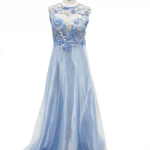 Y2K Summer Party Dress: Sleeveless Round Neck Ball Gown