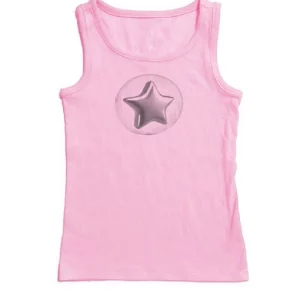 Y2K Summer Tank Top: Pink Sweet Sleeveless Off-Shoulder - Grunge Retro Style