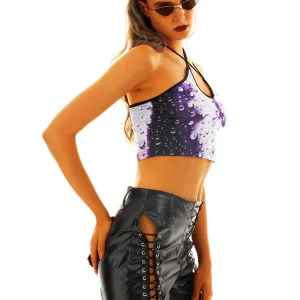 Y2K Summer Tank Top: Sexy Asymmetric Lace-Up Sleeveless Camisole