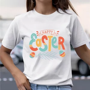 Y2K Summer Vibes Women's Easter Casual Round Neck T-Shirt