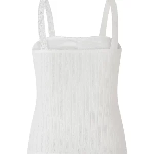 Y2K Summer Women's Lace Trim Crop Top - White Sleeveless Backless Slim Fit Tank