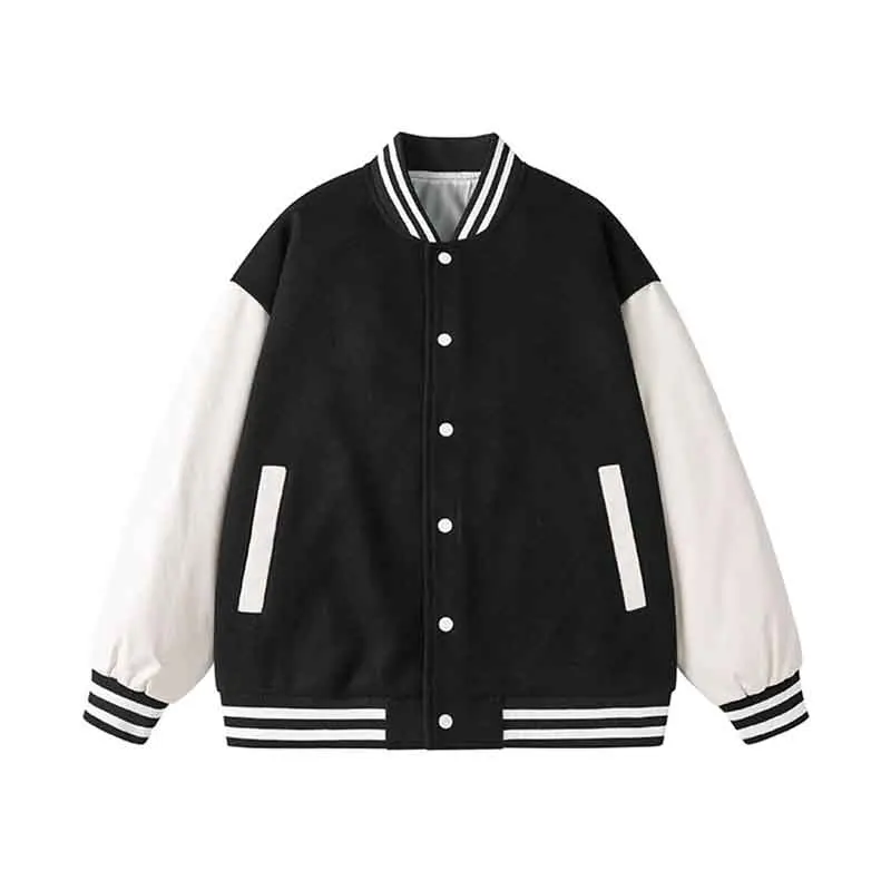 Y2K Vintage Baseball Jacket with Patchwork Detail - Retro Streetwear Statement Piece