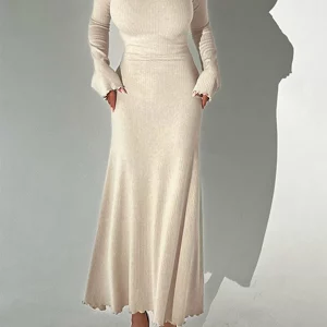 Y2K Vintage Bodycon Long Dress - Chic Evening Party Outfit