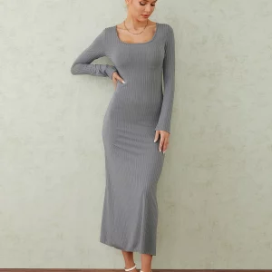 Y2K Vintage Bodycon Long Dress - Chic Evening Party Outfit