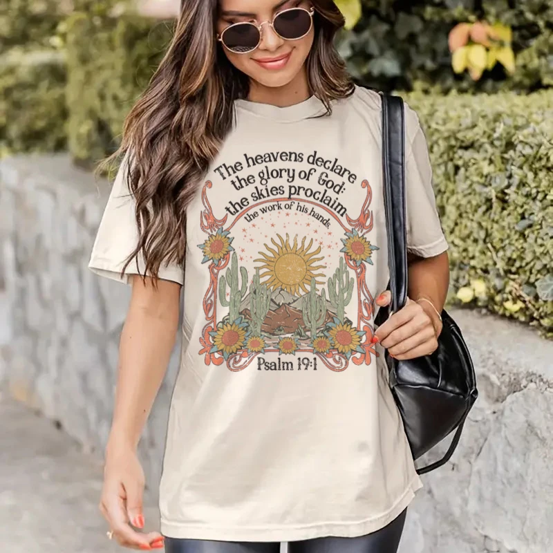 Y2K Vintage Boho Bible Verse T-Shirt - Christian Inspirational Tee