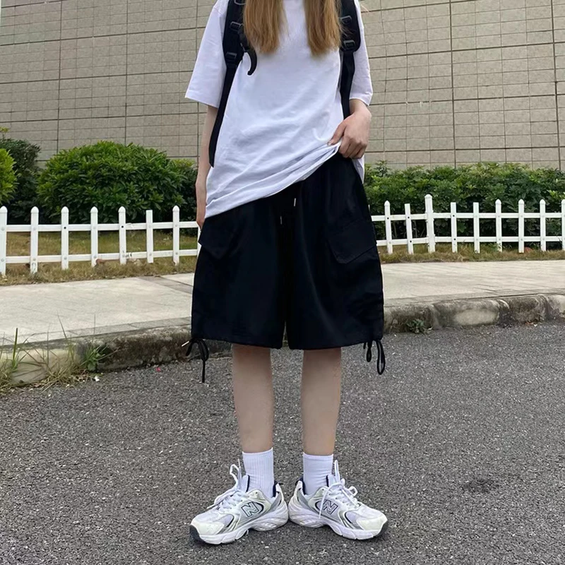 Y2K Vintage Cargo Shorts - Japanese Streetwear Loose Fit Women's Summer Fashion