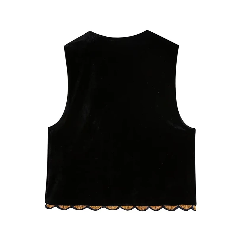 Y2K Vintage Flower Embroidered Sleeveless Crop Top - Streetwear Waistcoat