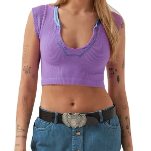 Y2K Vintage Graphic Crop Top - Slim Fit E-Girls Streetwear