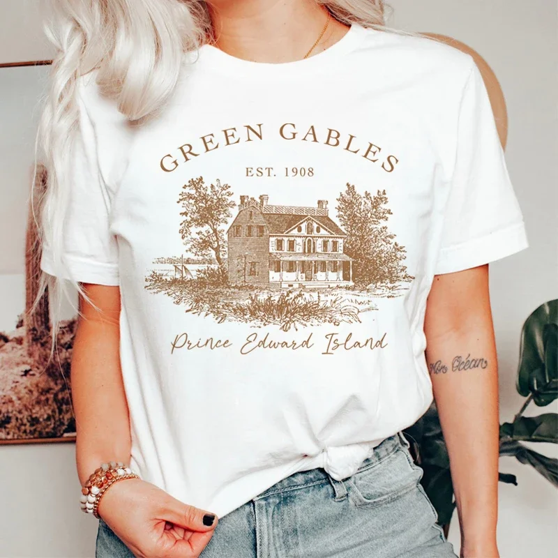 Y2K Vintage Green Gables Short Sleeve Tee - Literature Book Lover Shirt - Cottagecore Fashion