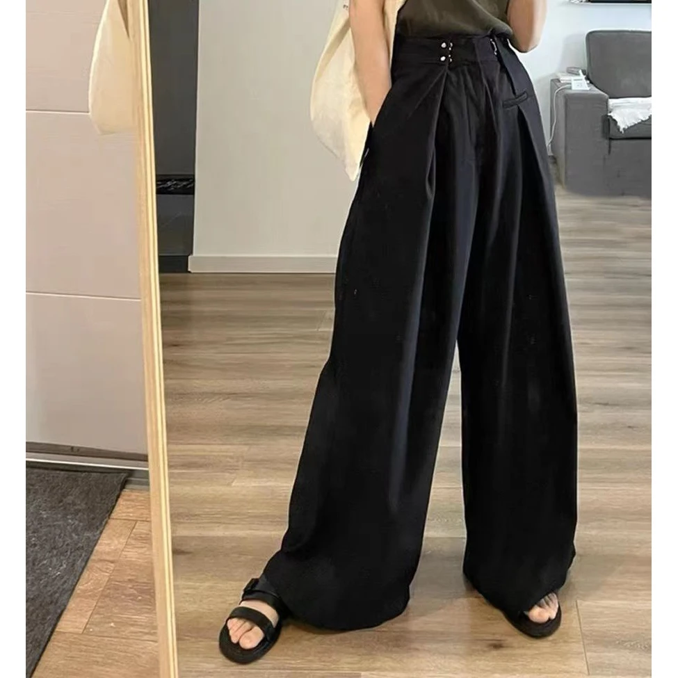 Y2K Vintage High Waist Wide Leg Pants - Casual Streetwear for Women