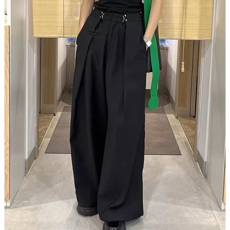 Y2K Vintage High Waist Wide Leg Pants - Casual Streetwear for Women