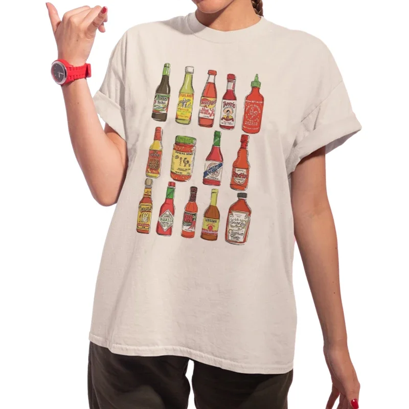 Y2K Vintage Hot Sauce T-Shirt - Retro Grunge Graphic Tee