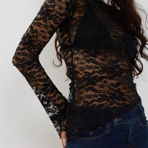 Y2K Vintage Lace Floral Mesh Crop Top - Sexy Fitted Aesthetic Streetwear