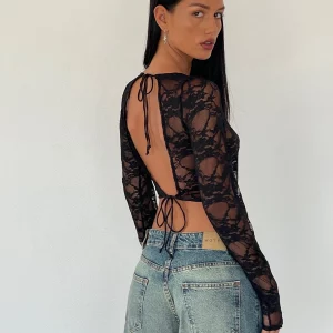 Y2K Vintage Lace-Up Backless Cropped Tee - Women's Sexy Floral Top