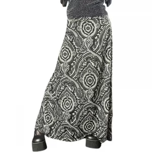 Y2K Vintage Midi Skirt - Fairycore Boho Elastic High Waist A-Line Swing Long Skirt