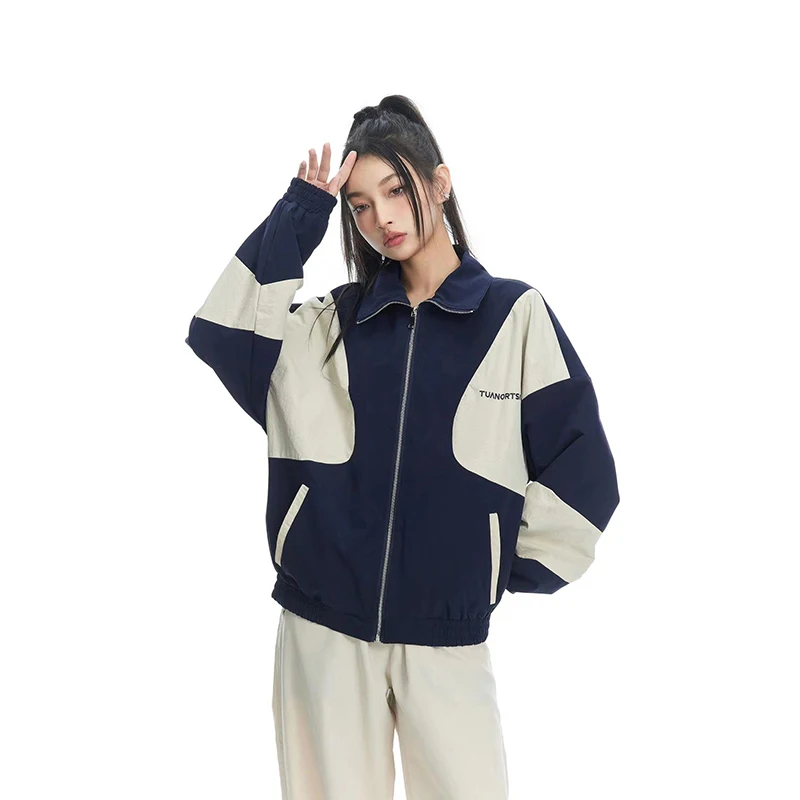 Y2K Vintage Patchwork Women's Jacket - Korean Hip Hop Streetwear