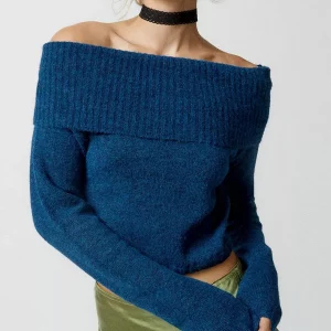 Y2K Vintage Sweater: Off-Shoulder Knitwear for Women - Harajuku Fashion