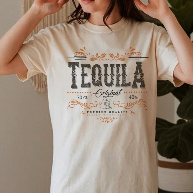 Y2K Vintage Tequila T-Shirt - Retro Alcohol Lover Graphic Tee