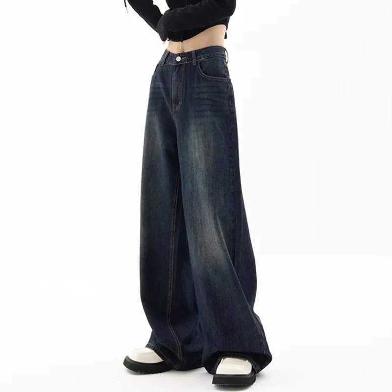 Y2K Vintage Wide Leg Jeans: Harajuku Denim Streetwear