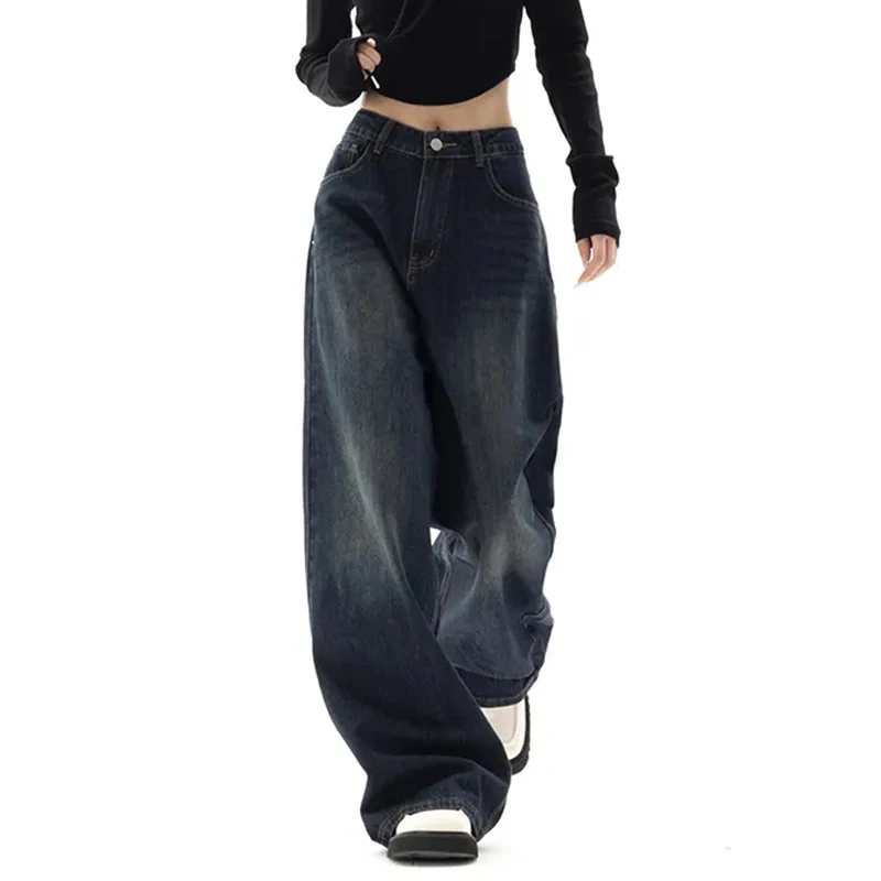 Y2K Vintage Wide Leg Jeans: Harajuku Denim Streetwear